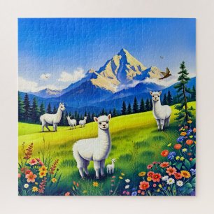 Vibrant mountain landscape children's jigsaw puzzle