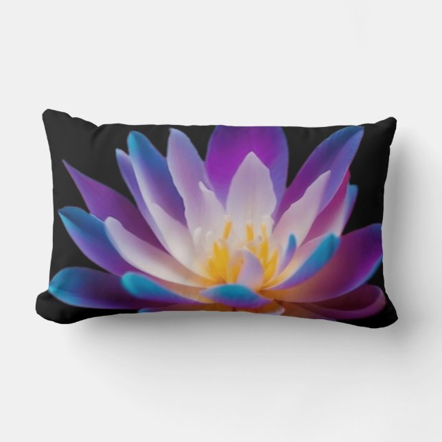 Vibrant Multi-Colored Flower Design – Throw Pillow (Front)