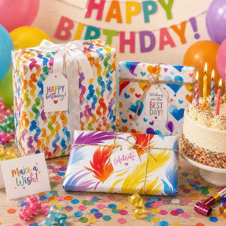 Vibrant Multi-Colored Wrapping Paper