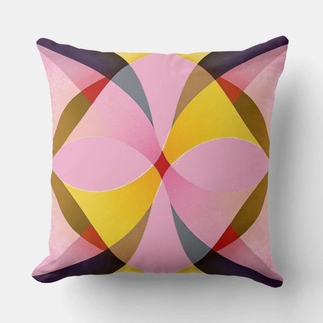 Vibrant Multi-Colour Floral Pattern Design Cushion (Front)