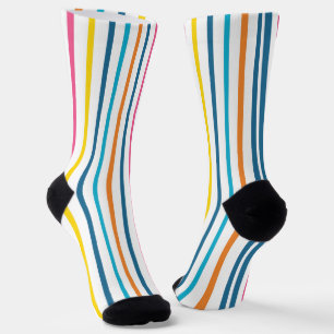 Vibrant Multi-Colour Vertical Striped Socks