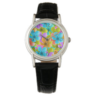 Vibrant Multi Coloured Blossoms, Watch