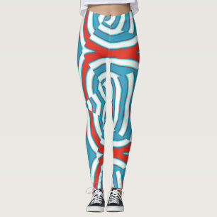 Vibrant multicolor abstract "Ratti_Creative_Arts" Leggings