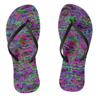 Vibrant Multicolor Abstract Texture Jandals