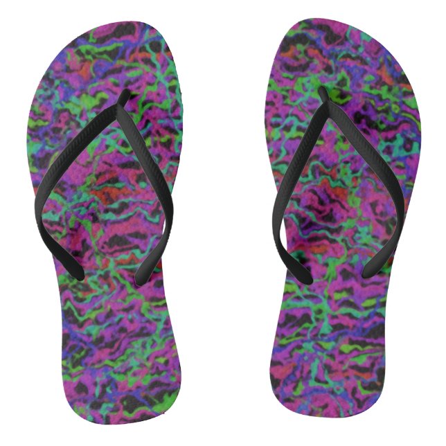 Vibrant Multicolor Abstract Texture Jandals (Footbed)