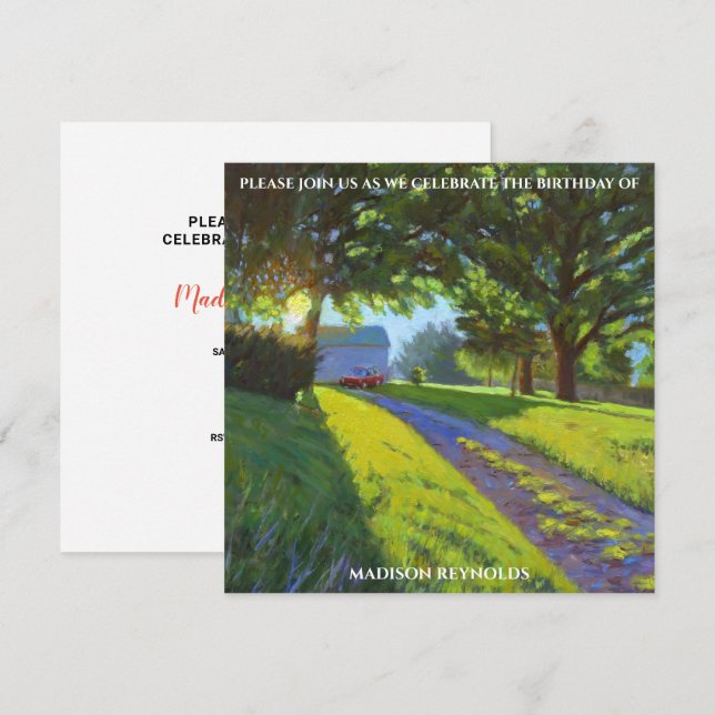 Vibrant Multicolor Birthday Celebration Card (Front/Back)