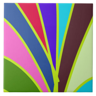 Vibrant multicolor classic pattern ceramic tile