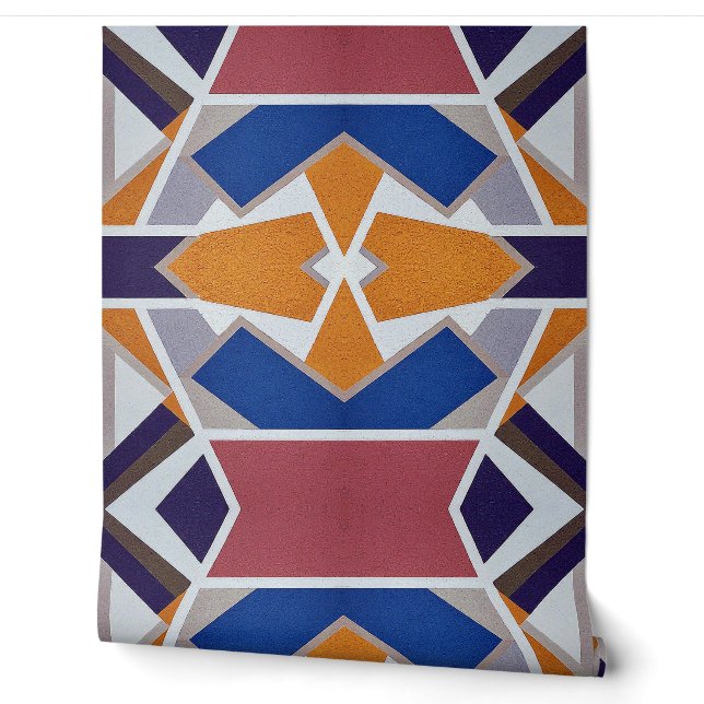 Vibrant multicolor geometric "Ratti_Creative_Arts" Wallpaper (Unrolling)