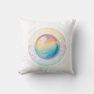 Vibrant Multicolor Stone Design Square Pillow