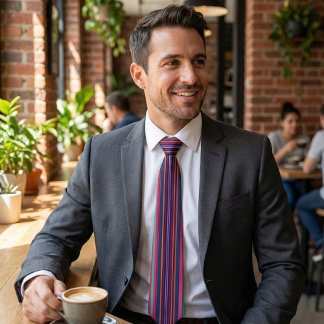 Vibrant Multicolor Striped Neck Tie