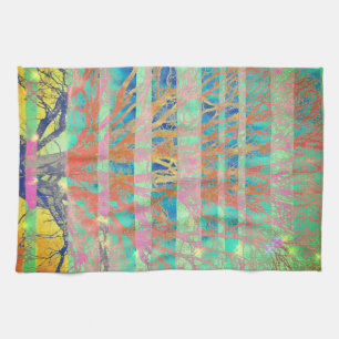 Vibrant Multicolored Turquoise Green Kitchen Towel