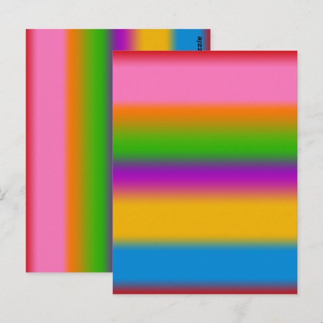 Vibrant Multicolour Rainbow Gradient Stripes  Postcard (Front/Back)