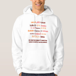 Vibrant Multilingual CACAO Hoodie