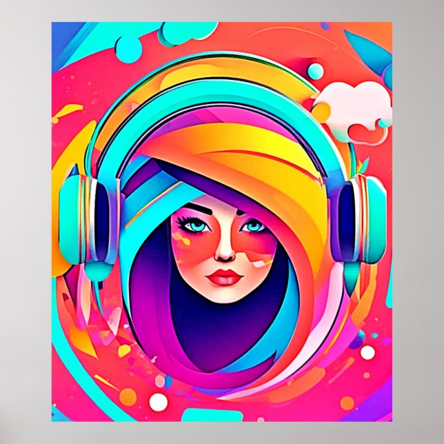 Vibrant Music Flow Poster (Front)