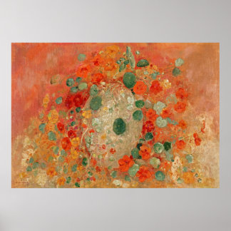 Vibrant Nasturtiums by Redon - Vibrant Flower Art Poster
