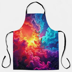Vibrant Nebula Art: Cosmic Color Art Apron