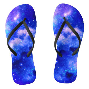 Vibrant Nebula Exploration Pattern Jandals