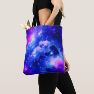 Vibrant Nebula Exploration Pattern Tote Bag