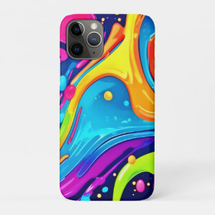 Vibrant Neon Abstract Art Splash Case-Mate iPhone Case