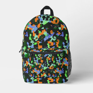 Vibrant Neon Camouflage Printed Backpack