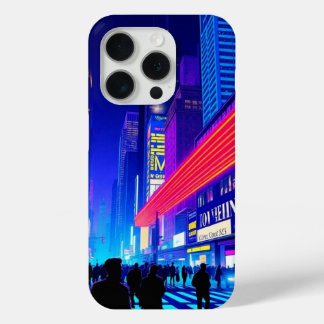 Vibrant Neon Cityscape Pop Art iPhone 15 Pro Case