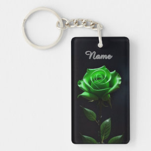 Vibrant Neon Flower Design Key Ring