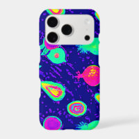 Vibrant Neon Fruits Pattern Design