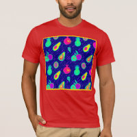 Vibrant Neon Fruits Pattern Design