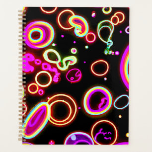 Vibrant Neon Glow Pattern Planner