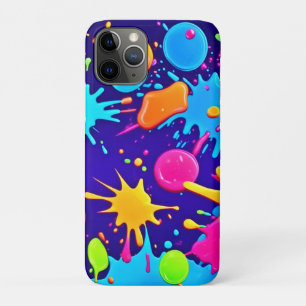 Vibrant Neon Paint Splatter Art Case-Mate iPhone Case