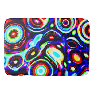 Vibrant Neon Pulse Pattern Bath Mat