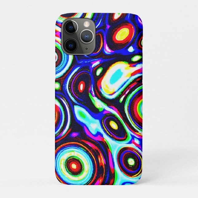 Vibrant Neon Pulse Pattern Case-Mate iPhone Case (Back)