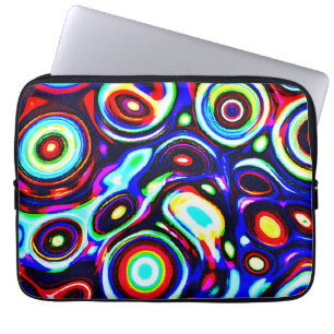 Vibrant Neon Pulse Pattern Laptop Sleeve