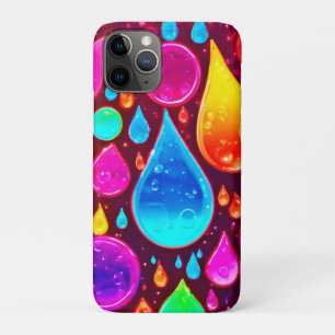 Vibrant Neon Raindrops Art Case-Mate iPhone Case