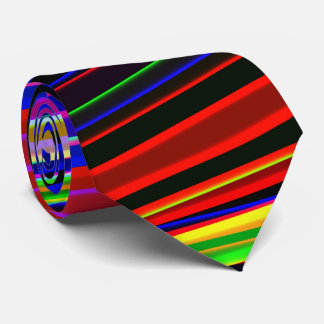 Vibrant Neon Striped Abstract Pattern Tie