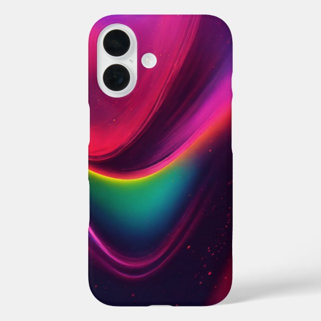 Vibrant Neon Wave Abstract Colourful Art Design Case-Mate iPhone Case (Back)