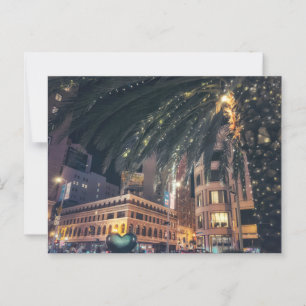 Vibrant Nighttime San Francisco with Palm Tree Postcard