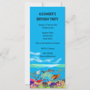 Vibrant Ningaloo Coral Reef Inspired Invitation