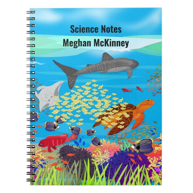 Vibrant Ningaloo Coral Reef Inspired Notebook (Front)