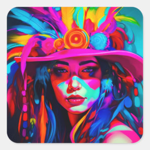 Vibrant Nuse Square Sticker