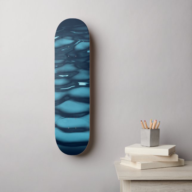 Vibrant Ocean Current Texture Skateboard (Wall Art)