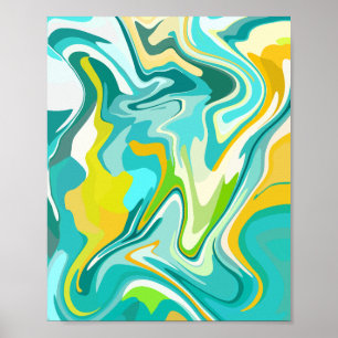 Vibrant Ocean Waves Poster