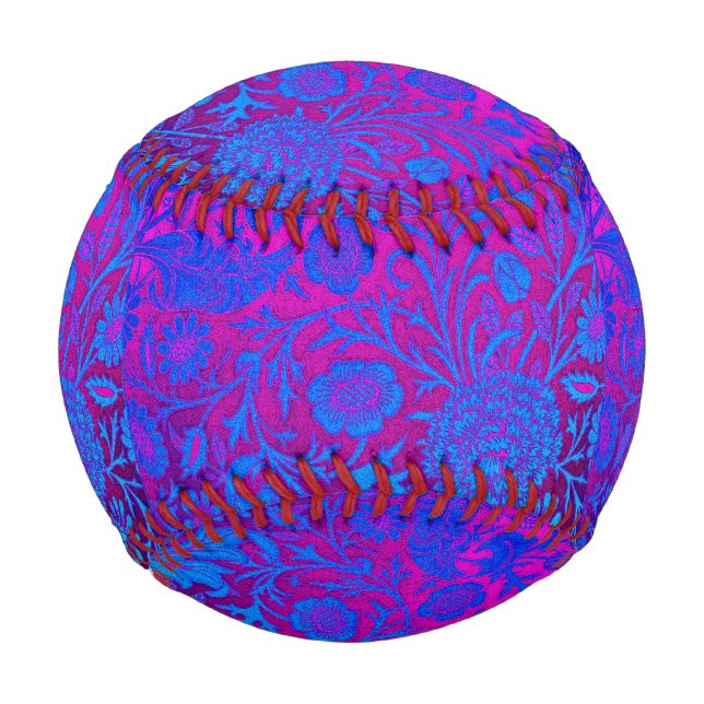 Vibrant, ombre, art nouveau,William Morris,purple, Baseball (Front)
