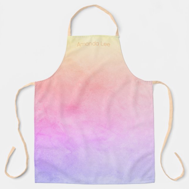 Vibrant Ombre Rainbow Blend Apron (Front)