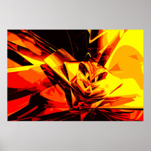 Vibrant Orange Abstract Poster