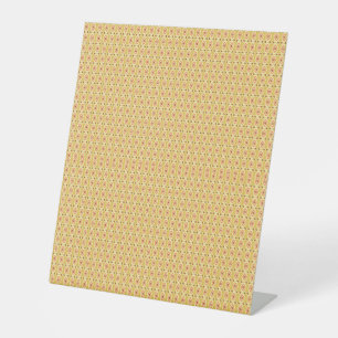 Vibrant Orange and Yellow Circle Background Pedestal Sign