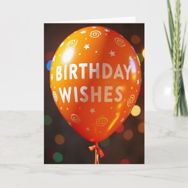 Vibrant Orange Ball Card (Front)