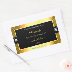 Vibrant Orange Black Shiny Brilliant Product Label
