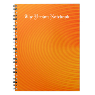 Vibrant Orange Circular Abstract Notebook