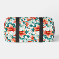 Vibrant Orange Floral Garden Pattern - Elegant Tea